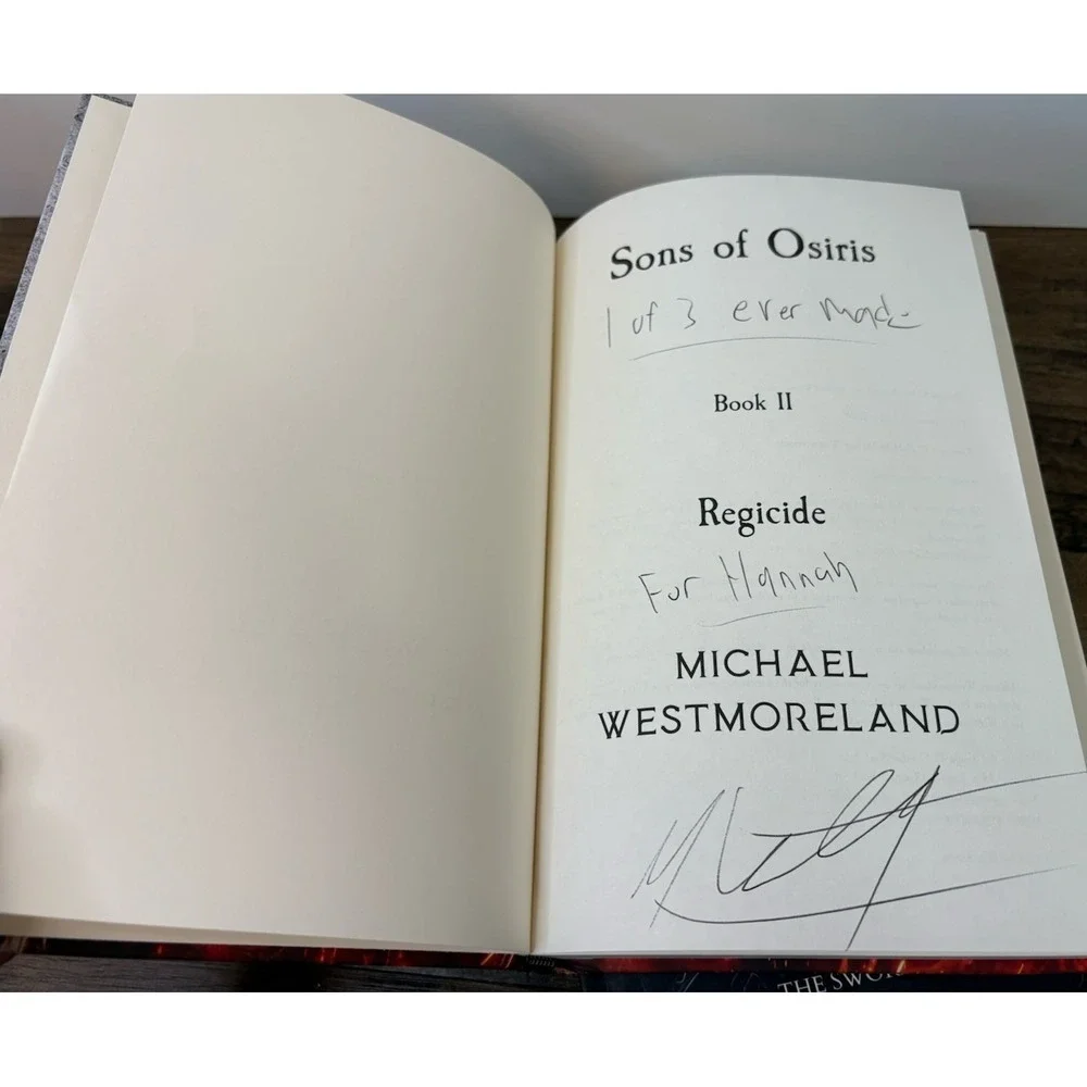 Micheal Westmoreland Sons Of Osiris Sword Of Kings Regicide Book 1 & 2 Signed
